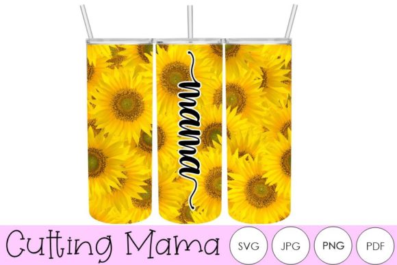 20 Oz Skinny Sunflower Mama Tumbler All