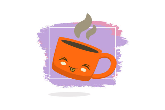 Coffee Cup Cute Kawaii Brush Background