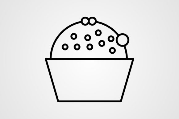 Cup Cake Line Icon