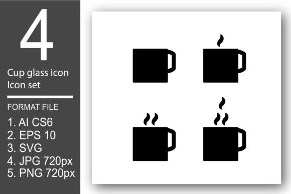 Cup Glass Icon Set