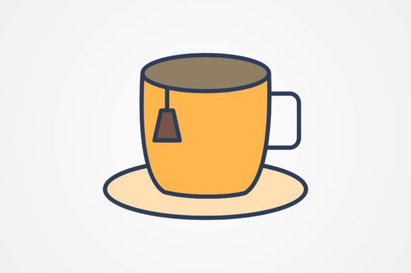 Cup of Tea Line Filled Icon