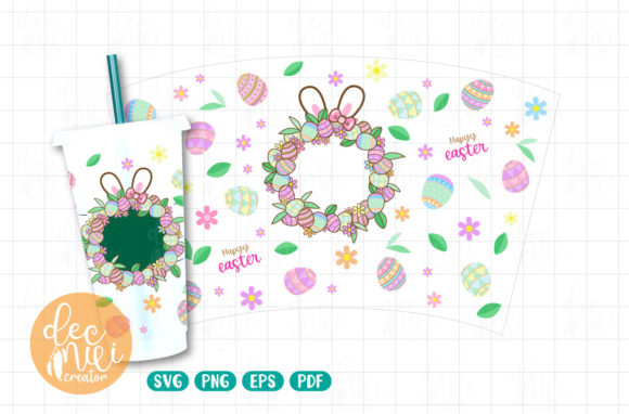 Easter Bunny DIY Wrap Venti Cold Cup