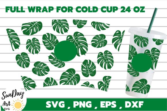 Monstera Cold Cup 24 Oz
