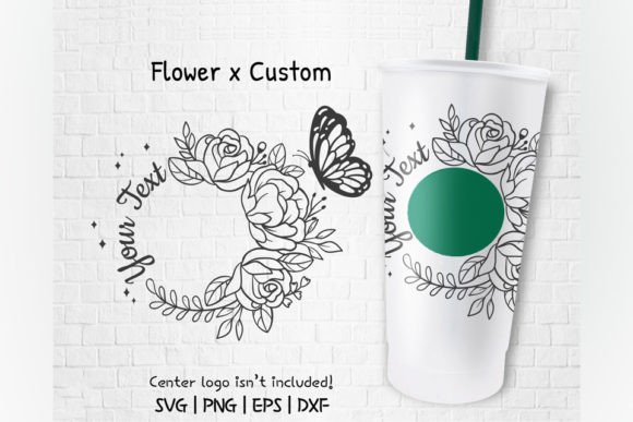Rose Butterfly Floral, Venti Cold Cup 24