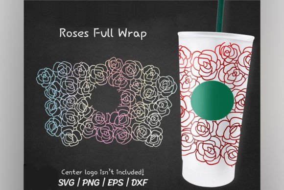 Roses Full Wrap Venti Cold Cup 24 Oz