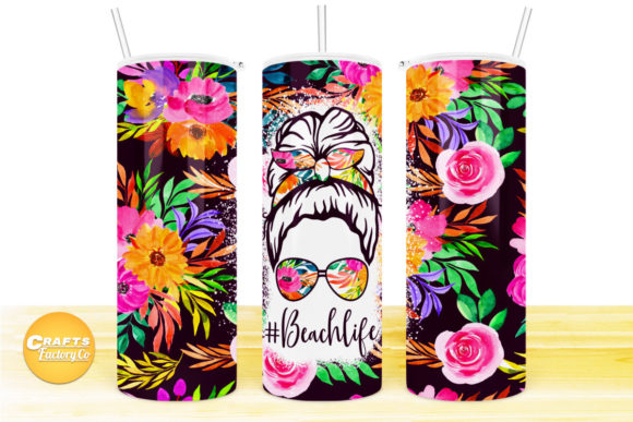 Skinny Tumbler Sublimation Beach Life