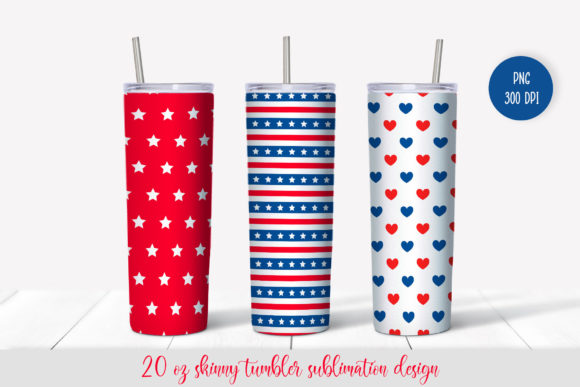Stars and Stripes Patriotic Tumbler Wrap