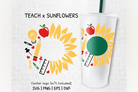 Sunflowers Teach Venti Cold Cup 24 Oz