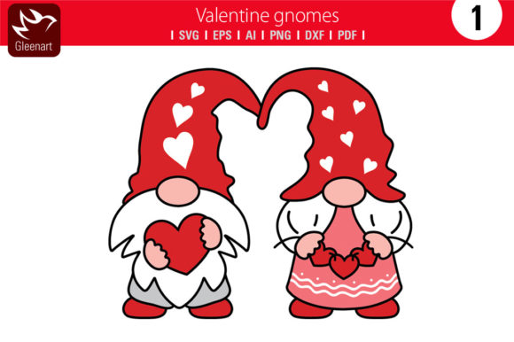 Valentine Gnomes SVG File